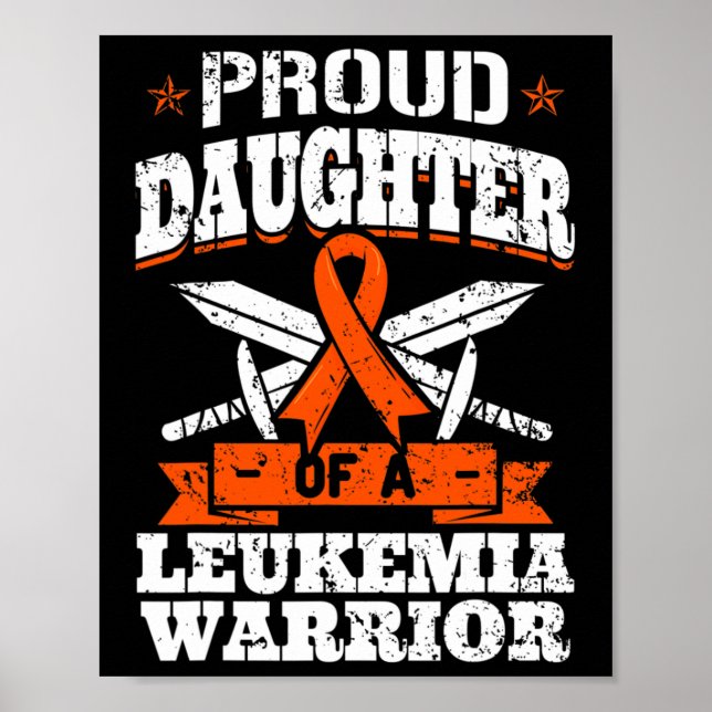 stolt dotter till en Leukemi Warrior Awareness Blo Poster (Framsidan)