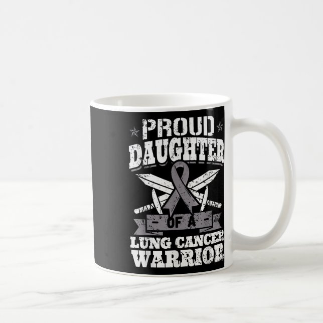 stolt dotter till en Lung Cancer Warrior Carcinoma Kaffemugg (Höger)