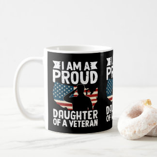 Stolt Dotter Till En Patriotisk Militär Pappa Kaffemugg