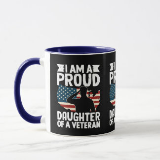 Stolt Dotter Till En Patriotisk Militär Pappa Mugg