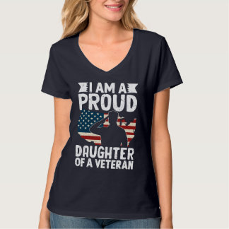 Stolt Dotter Till En Patriotisk Militär Pappa T Shirt