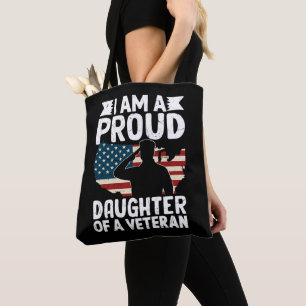 Stolt Dotter Till En Patriotisk Militär Pappa Vete Tygkasse
