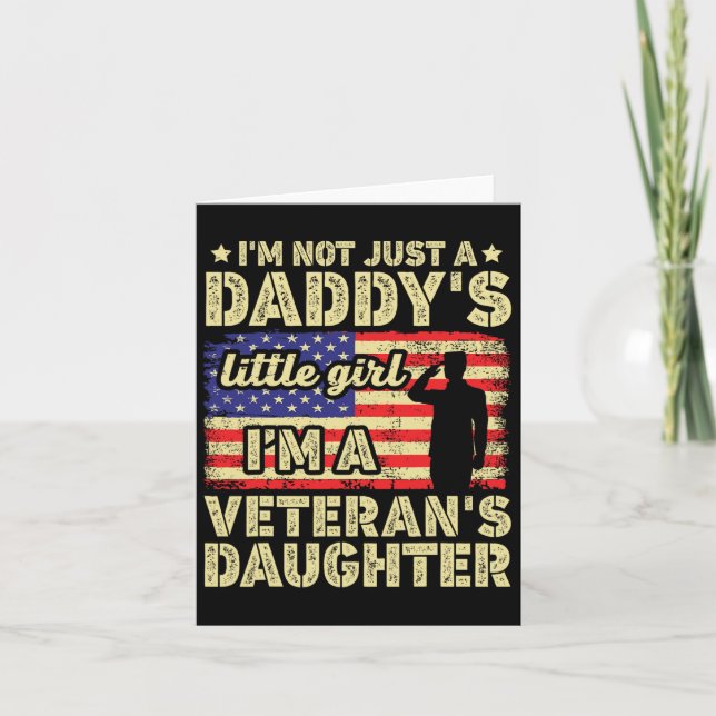 stolt dotter till en veteran kort (Framsida)