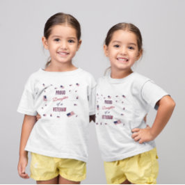 Stolt dotter till en veteran | Patriotisk flagga T Shirt
