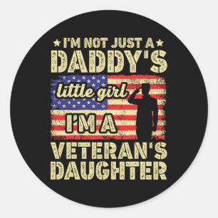 stolt dotter till en veteran runt klistermärke