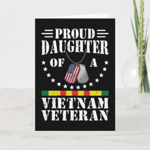 Stolt Dotter Till En Vietnamveteran Patriotisk Pre Helgkort