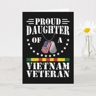 Stolt Dotter Till En Vietnamveteran Patriotisk Pre Kort