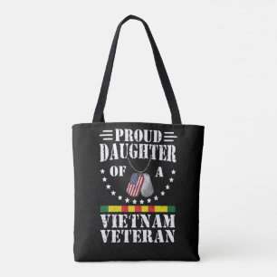 Stolt Dotter Till En Vietnamveteran Patriotisk Pre Tygkasse