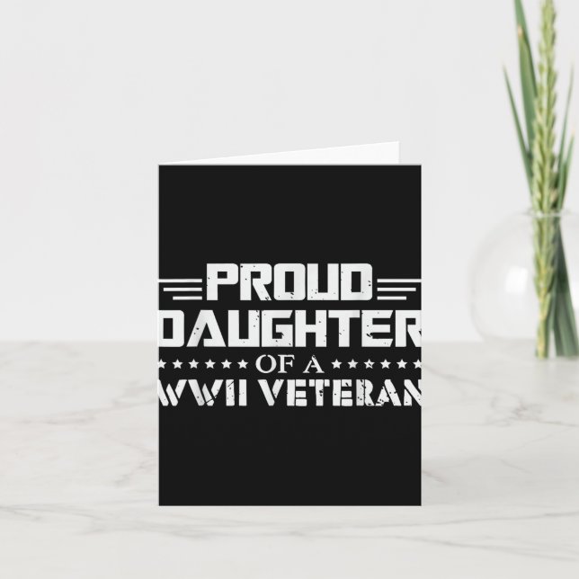Stolt Dotter Till En Ww2 Veteran Wwii Pensionerad  Kort (Framsida)