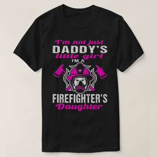stolt dotter till Firefighter Pappa Tee Funny Fire (Design framsida)