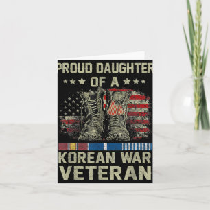 Stolt Dotter Till Koreakrigsveteran Amerikansk Fam Kort