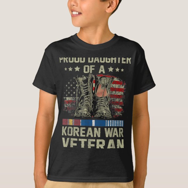 stolt dotter till koreanska Krig-veteranernas amer T Shirt (Framsida)