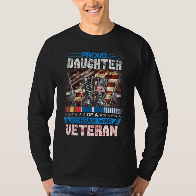 stolt dotter till koreanska Krig-veteranska korean T Shirt (Framsida)