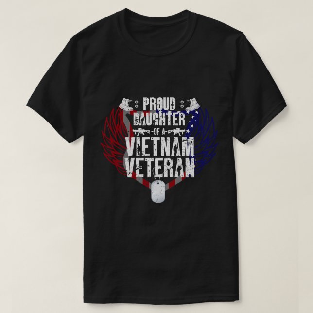 stolt dotter till Vietnam Veteran 333 T Shirt (Design framsida)