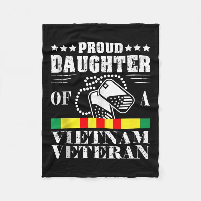 stolt dotter till Vietnams veteranska minnesdag Fleecefilt (Framsidan)