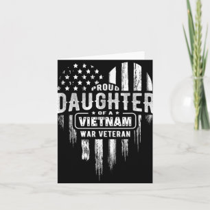 Stolt dotter Vietnam-veteran pappa Veterandagen Am Kort