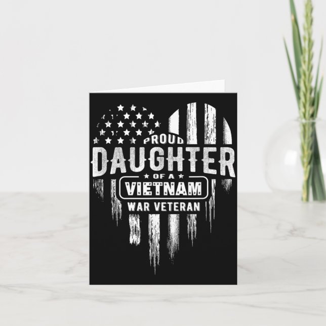 Stolt dotter Vietnam-veteran pappa Veterans Day Kort (Framsida)