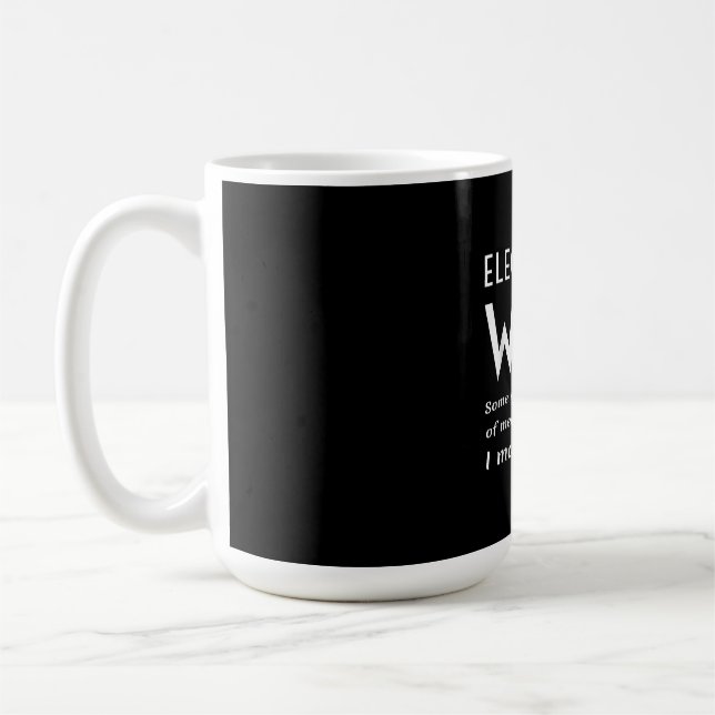 stolt elektrisk hustru till en elproducent kaffemugg (Vänster)
