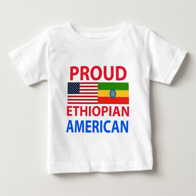 Stolt etiopisk amerikan tee shirt (Framsida)