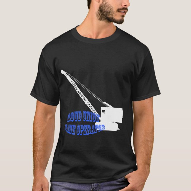 Stolt facklig kranförarecrawlsimmarekran tee shirt (Framsida)