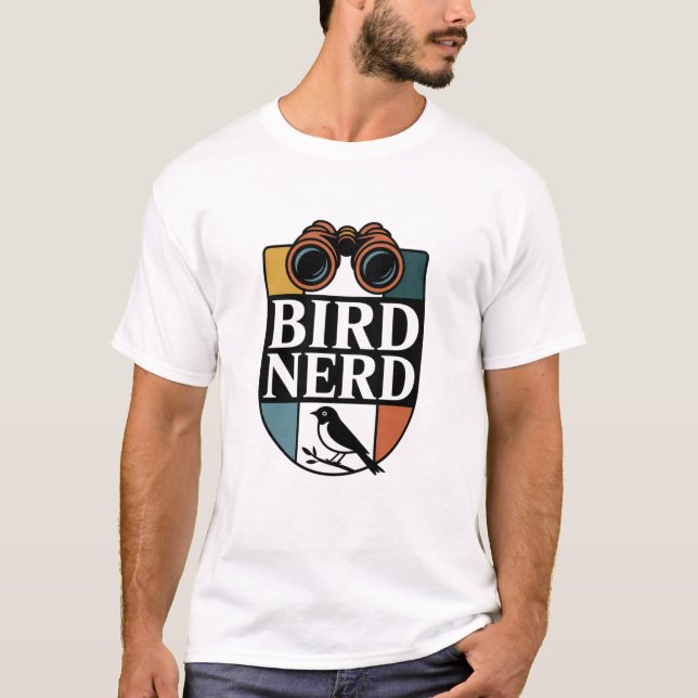 Stolt Fågelnerd Bevakare T-Shirt (Framsida)