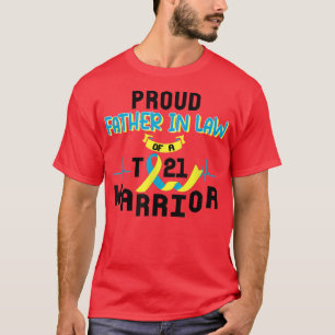 stolt Far enligt lag av T21 Warrior Down Syndrome T Shirt
