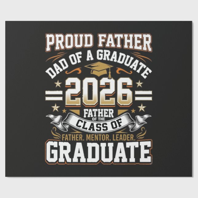 Stolt far, examenklass 2026 presentpapper (Platt)