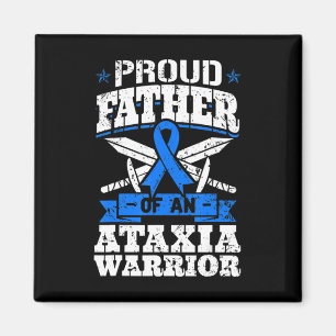 stolt Far i en Ataxi Warrior Awareness Ribbon Magnet