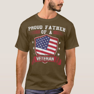 stolt Far i en veteran T för militära Pappa T Shirt