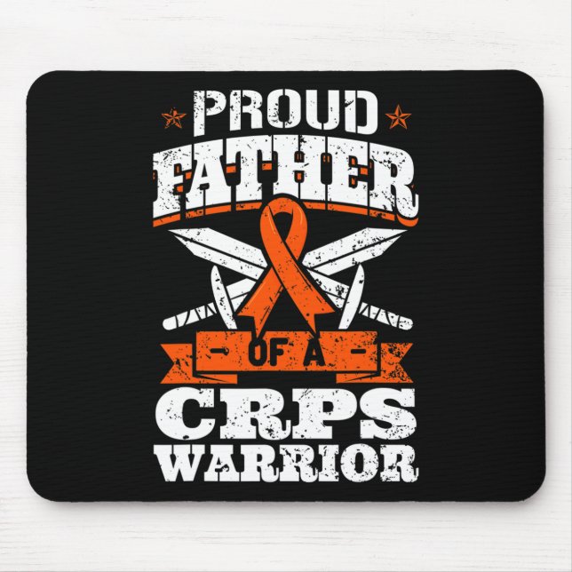 stolt Far i ett CRPS Warrior RSD Awareness Ribbo Musmatta (Framsidan)