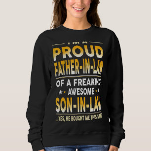 stolt Far i lagen om en frusen Fantastisk son i L T Shirt