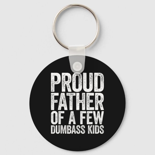 stolt Far i några duber - Kids Funny Pappa Far Nyckelring (Framsida)