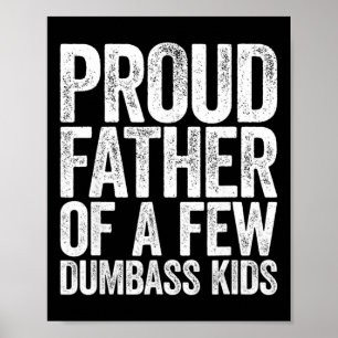 stolt Far i några duber - Kids Funny Pappa Far Poster