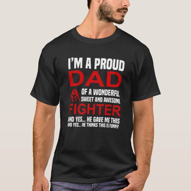 stolt far om den legendariska kämpen t shirt (Framsida)