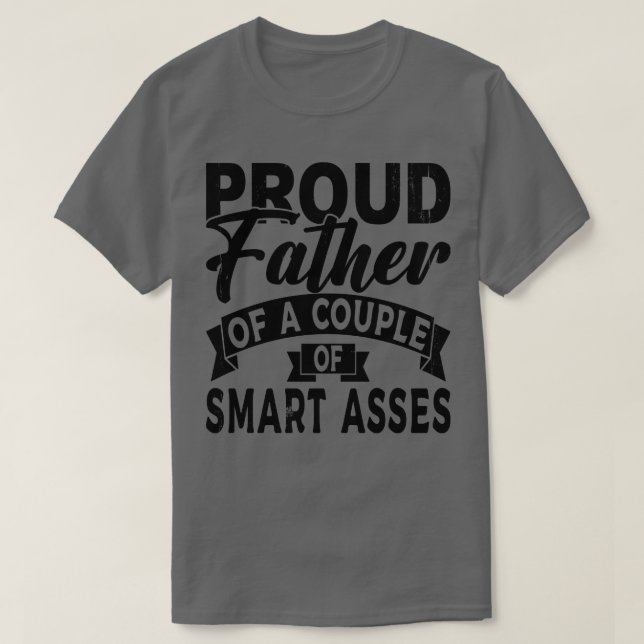 stolt far på ett par smarta tillgångar t shirt (Design framsida)