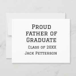 Stolt far till examensklass 20XX lägg till namn Vykort