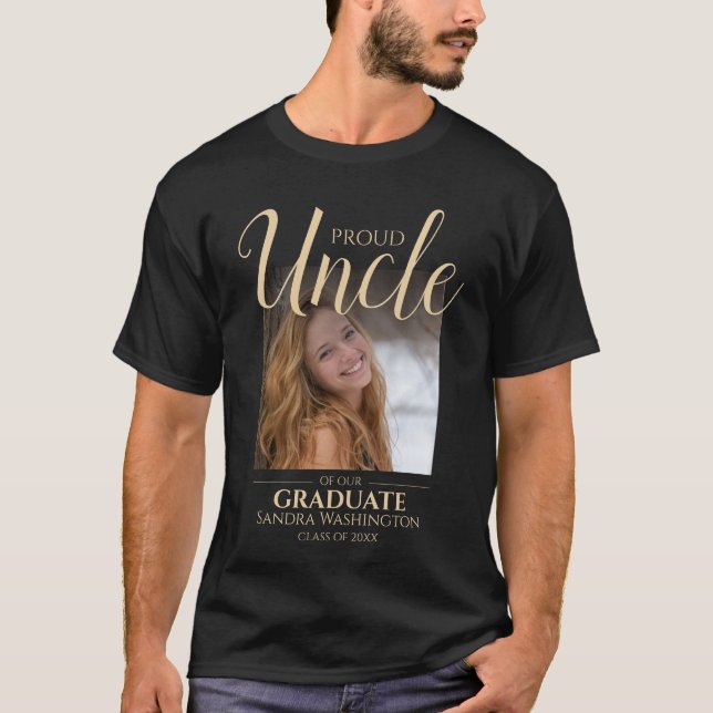 Stolt Farbror | Foto Examen T-Shirt (Framsida)