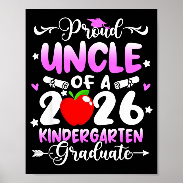 Stolt farbror till 2026 års förskoleutexaminerade poster (Framsidan)