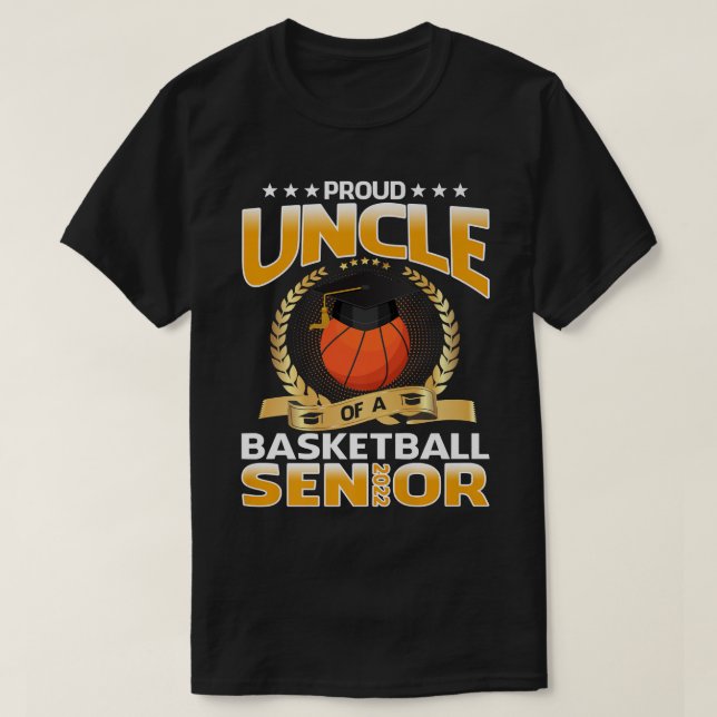 Stolt Farbror Till En Basket-Senior Premium T Shirt (Design framsida)