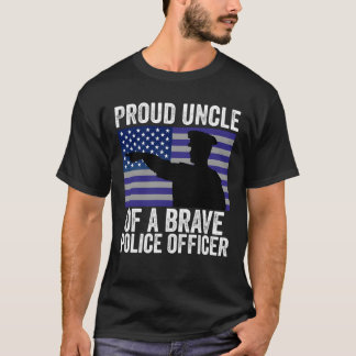 Stolt farbror till en modig polisman pojke t shirt
