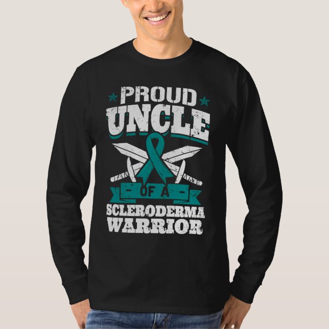 Stolt farbror till en Scleroderma-krigares medveta T Shirt (Framsida)