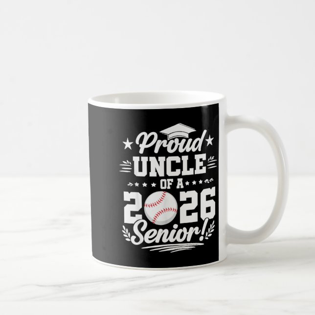Stolt farbror till en senior baseball-examen 2026  kaffemugg (Höger)