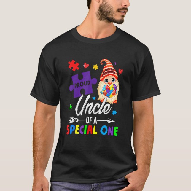 Stolt Farbror Till En Speciell En Pussel Tomte Aut T Shirt (Framsida)