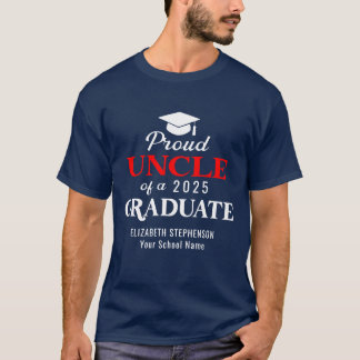 Stolt farbror till examenkoordinerande familj t shirt
