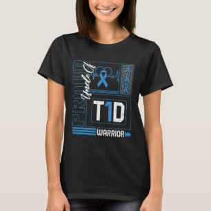Stolt Farbror Till T1d-Krigare Band Diabetes Medve T Shirt