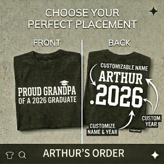 STOLT FARFAR Klass 26 Personlig Examen T Shirt