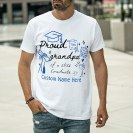 Stolt farfar till en 2026 års examen t shirt