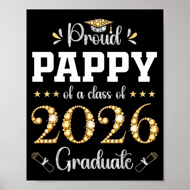 Stolt farfar till en examenklass 2026 poster (Framsidan)
