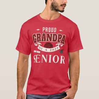 Stolt farfar till en senior som tog examen 2025 i t shirt