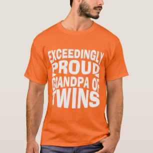 stolt farfar till twillingar t shirt